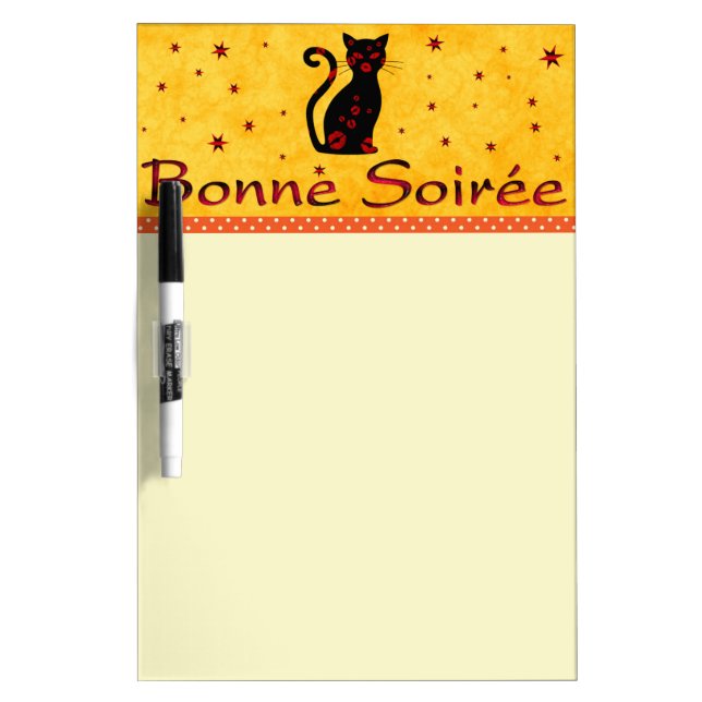 French:Bonne Soiree Dry Erase Board (Front)