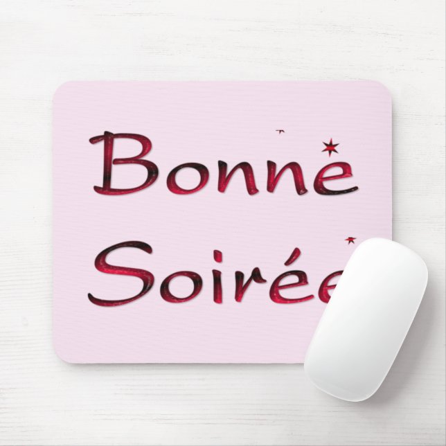 French:Bonne Soiree Mouse Pad (With Mouse)