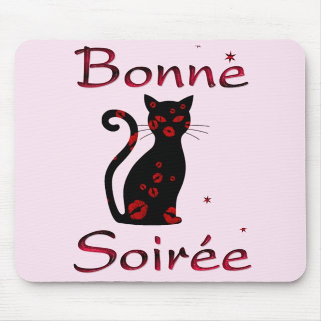 French:Bonne Soiree Mouse Pad (Front)
