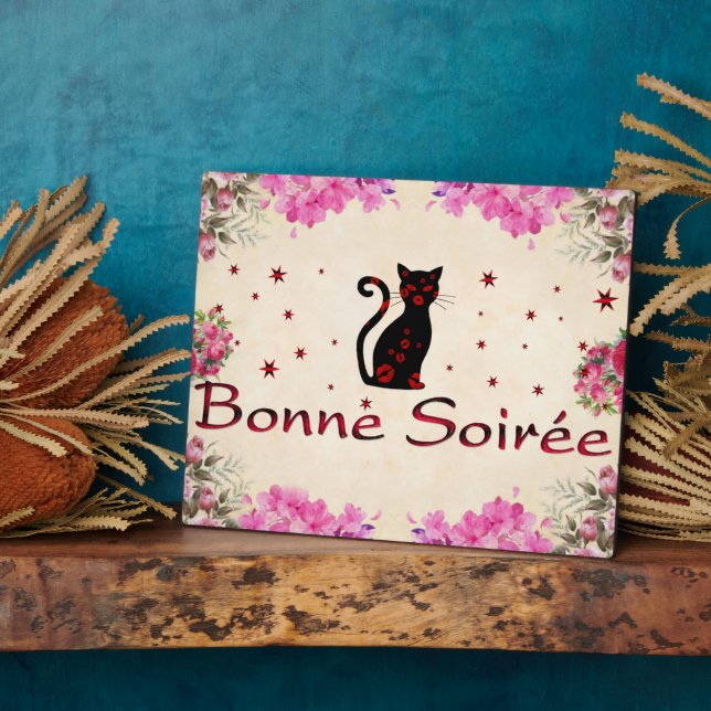 French:Bonne Soiree Plaque (Side)
