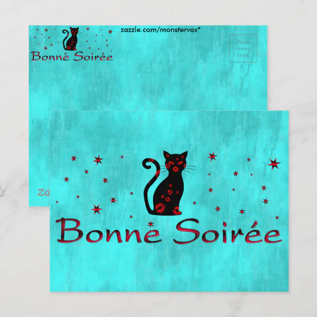 French:Bonne Soiree Postcard | Zazzle