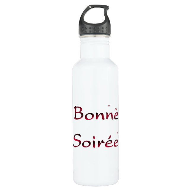 French:Bonne Soiree Water Bottle (Front)