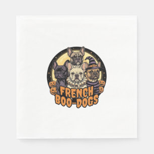 French Boo-Dogs Halloween French Bulldog Design_1 Napkins