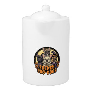 French Boo-Dogs Halloween French Bulldog Design_1 Teapot