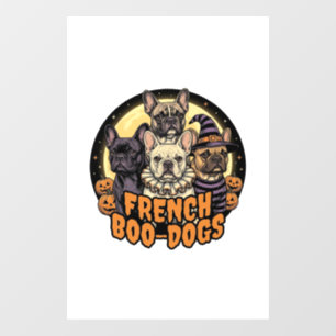 French Boo-Dogs Halloween French Bulldog Design_1 Window Cling