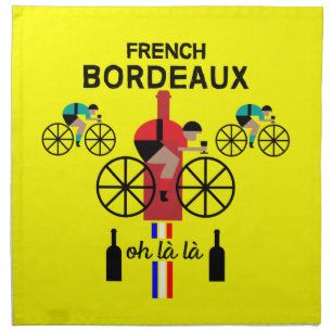 French Bordeaux Wine Cloth Napkin