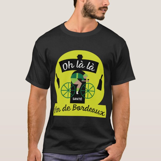 French Bordeaux Wine  T-Shirt (Front)