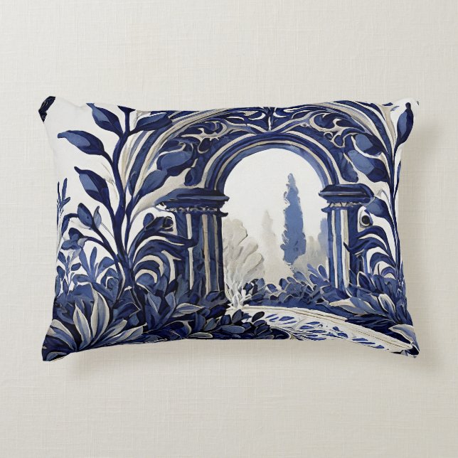 French Botanical Garden Accent Pillow (Front)
