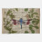 french botanical leaves modern vintage dragonfly