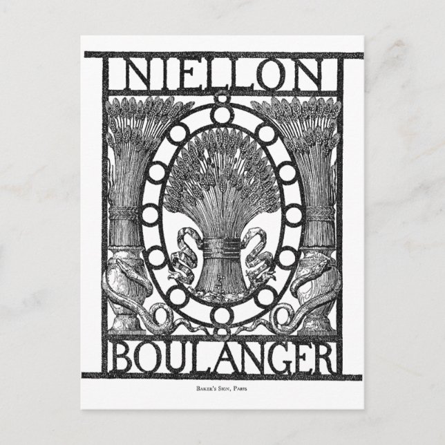 French Boulanger Bakery Postcard (Front)