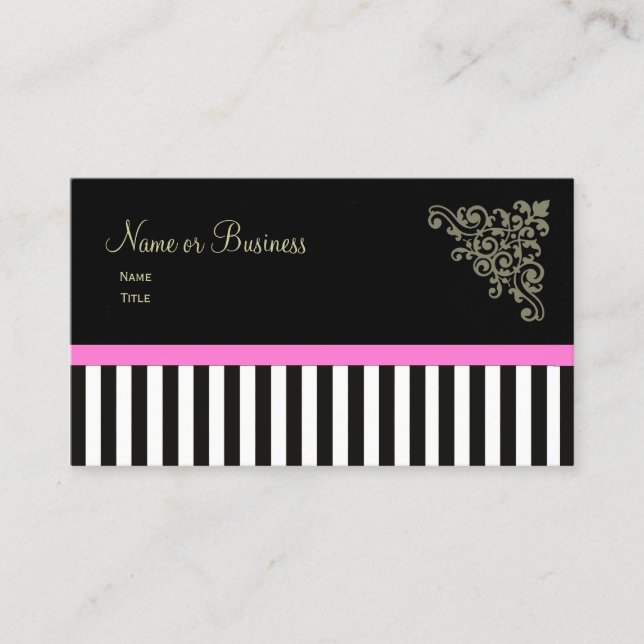 French Boutique ~ Business Cards Pink (Front)