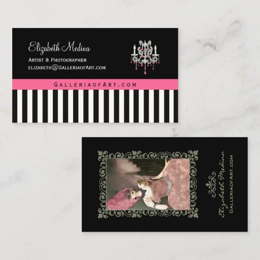 Customizable French Boutique Chandelier ~ Business Cards