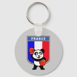 French Boxing Panda Keychain