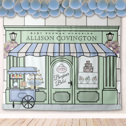 French, boy Baby Shower Photobooth Backdrop