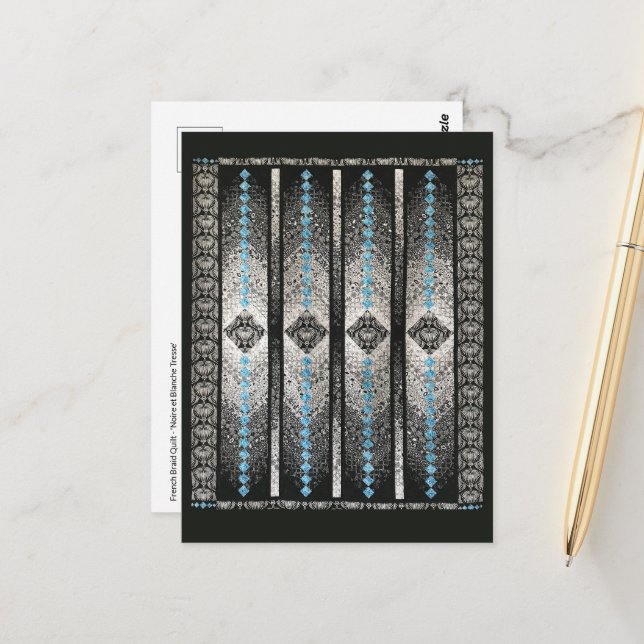 French Braid Quilt Postcard (Front/Back In Situ)