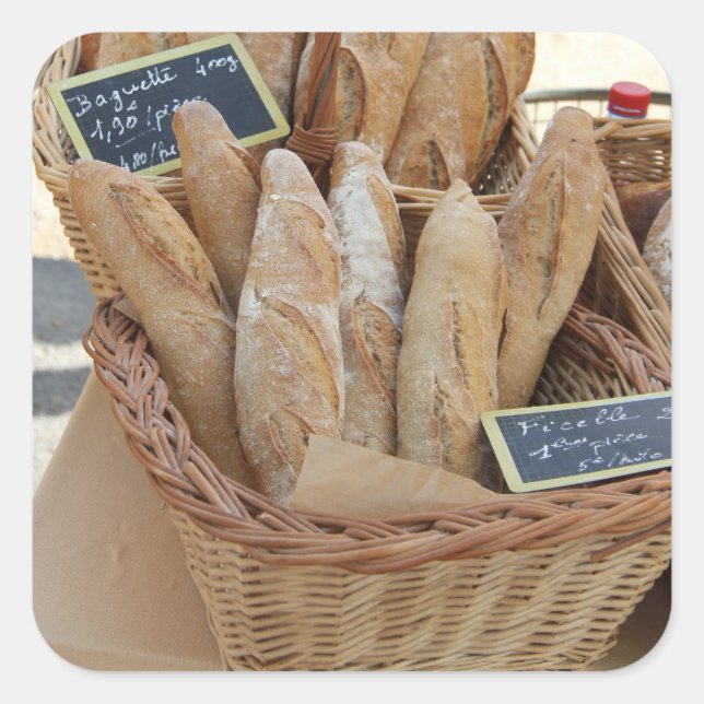 French bread by ProvenceProvence Square Sticker (Front)