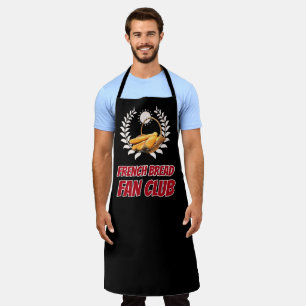 French Bread Fan Club Funny Foodie Humor Apron