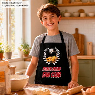 French Bread Fan Club Funny Foodie Humor Apron