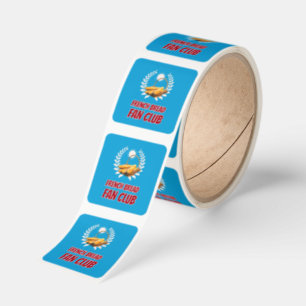 French Bread Fan Club Funny Foodie Humor Square Sticker