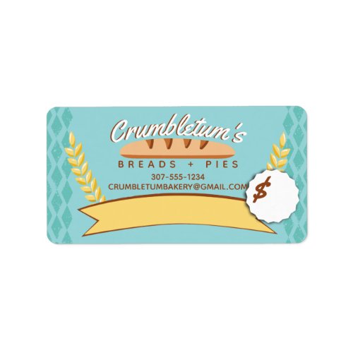 French bread loaf personalized bakery stickers