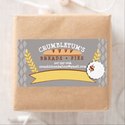 French bread loaf personalized bakery stickers