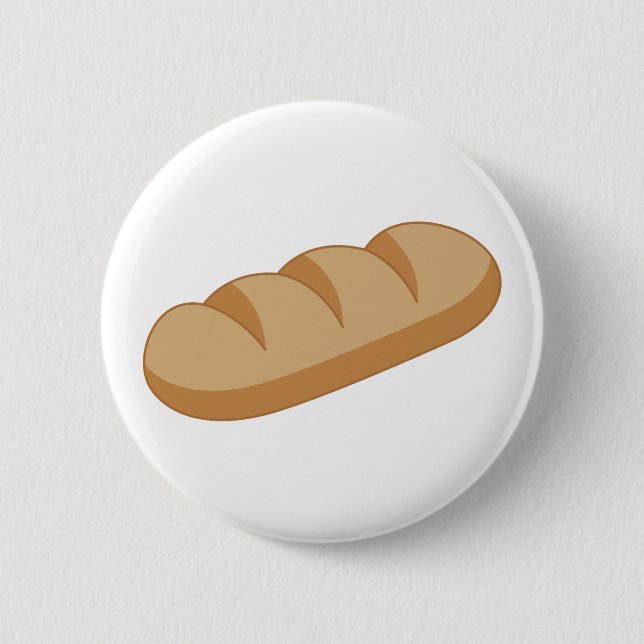 French Bread Pinback Button (Front)
