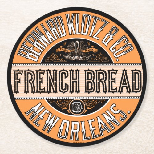 French Bread Round Paper Coaster