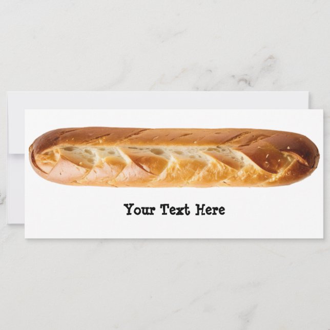 French Bread Stick Loaf Baguette Personalized Card (Front)