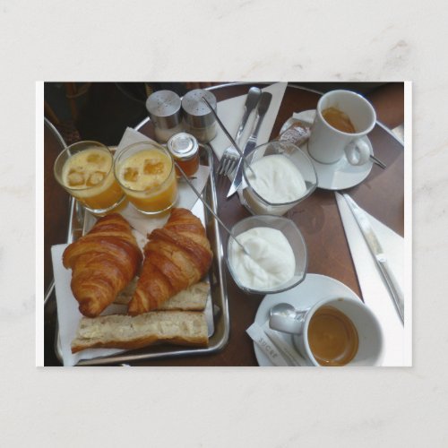 French breakfast postcard