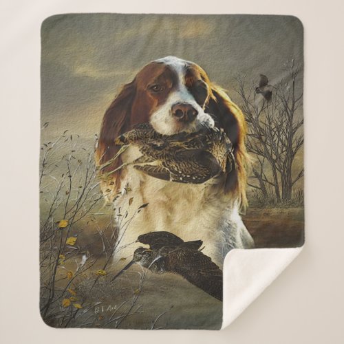 French Brittany  Art   Sherpa Blanket