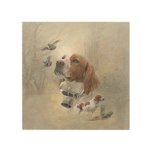 French Brittany, Bird Hunting Art 