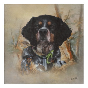 French Brittany, Bird Hunting Art 