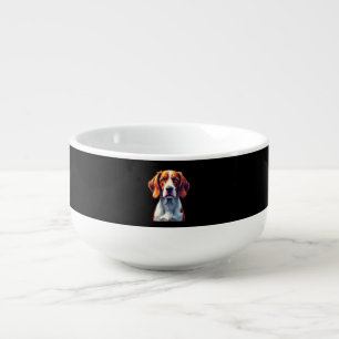 French Brittany Spaniel Mom Dad Dog Face Pop Art C Soup Mug