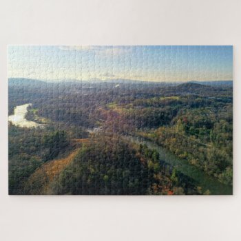French Broad River  Asheville  North Carolina Jigsaw Puzzle by jaymschulz at Zazzle