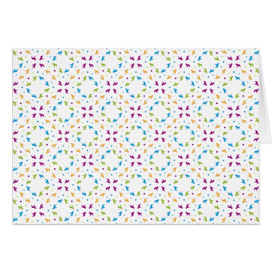 French Buldogs pattern Primavera Cards (Front Horizontal)