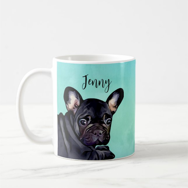 French Bull Dog Coffee Mug Custom   (Left)