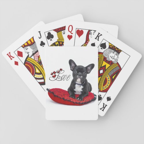 French Bull Dog _ Frenchie _ Love Poker Cards