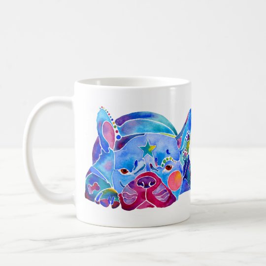 French Bull Dog in Blues Coffee Mug