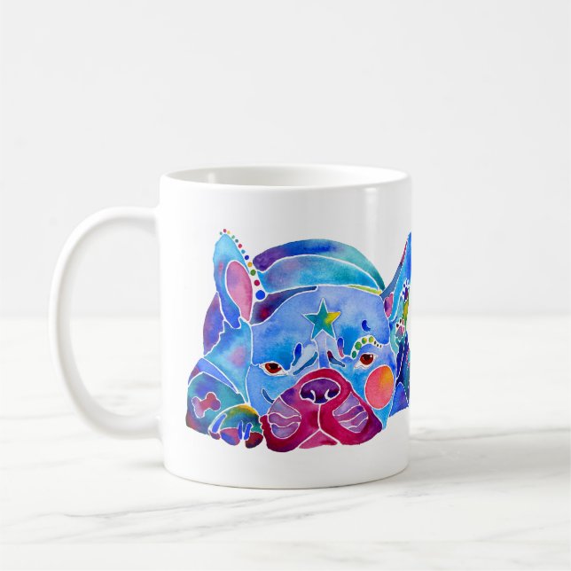 French Bull Dog in Blues Coffee Mug (Left)