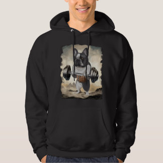 French Bull Dog Muscle Training Weightlifting Hoodie