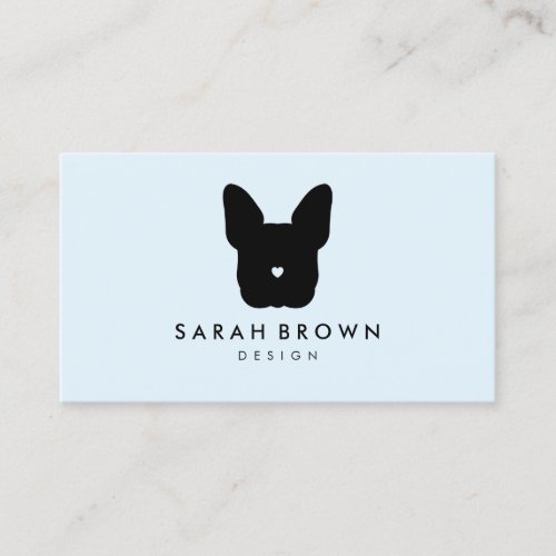 French Bull Dog puppy face frenchies blue black Business Card