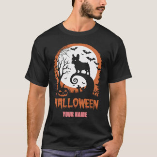 French Bulld0g And Moon Funny Halloween Custom T-Shirt