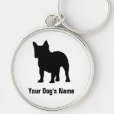 Blue Merle French Bulldog / Frenchie Cartoon Dog Keychain