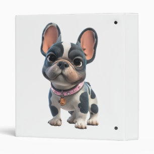French Bulldog 3 Ring Binder
