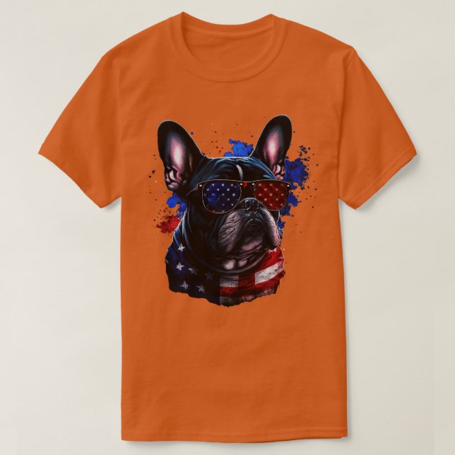 French Bulldog 4th of July 1 T-Shirt (Design Front)