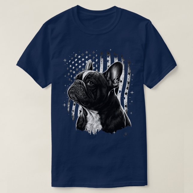 French Bulldog 4th of July 3 T-Shirt (Design Front)
