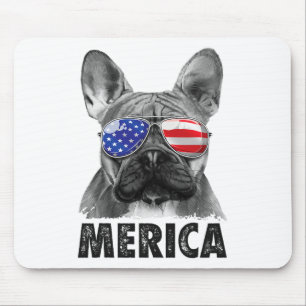 French Bulldog 4th Of July Shirts Merica Men Women Mouse Pad