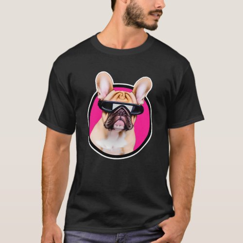 French Bulldog 80s Style Vaporwave Frenchies Lover T_Shirt