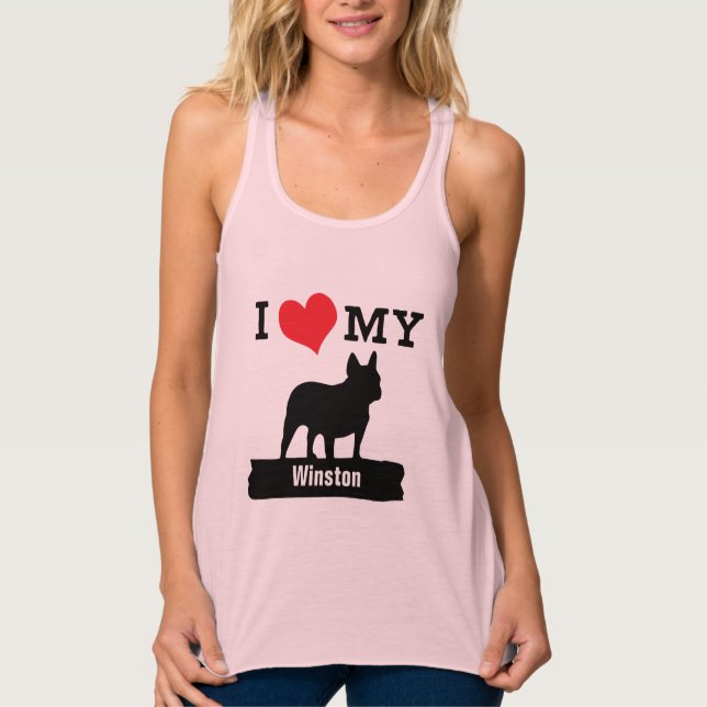 French Bulldog Add Name Tank Top (Front)
