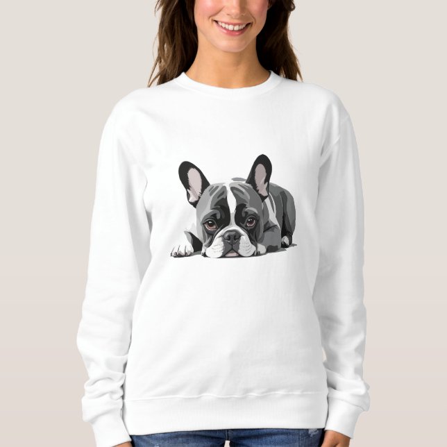 French Bulldog Adorable Cute Animal Sleeping Relax Sweatshirt (Front)